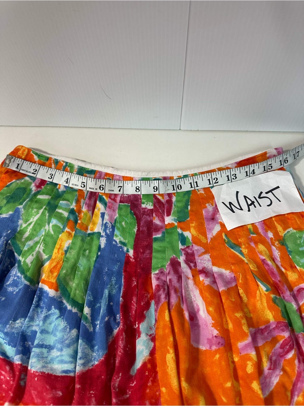 Ralph Lauren Watercolor Floral Pleated High Waisted  Cotton Knee Length Skirt 10 - Picture 7 of 11